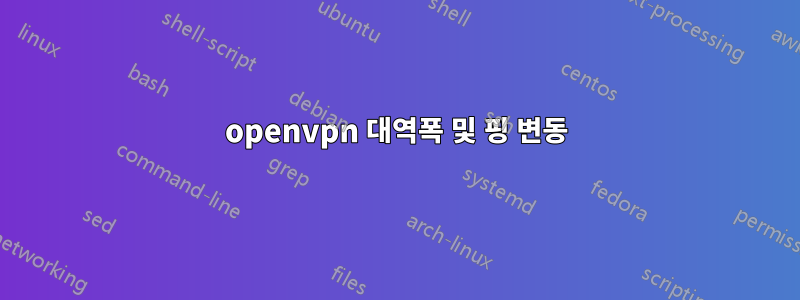 openvpn 대역폭 및 핑 변동