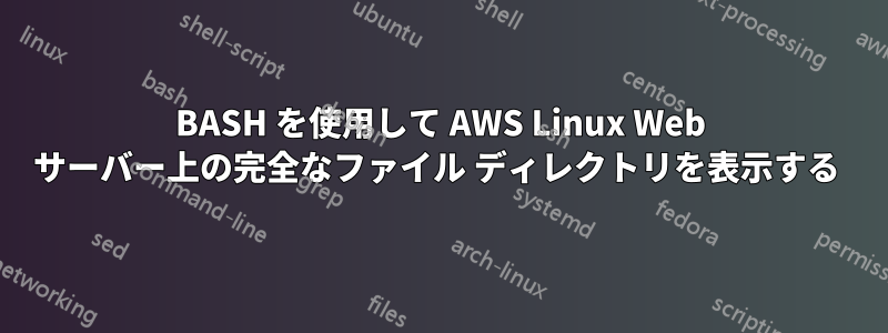 BASH を使用して AWS Linux Web サーバー上の完全なファイル ディレクトリを表示する 