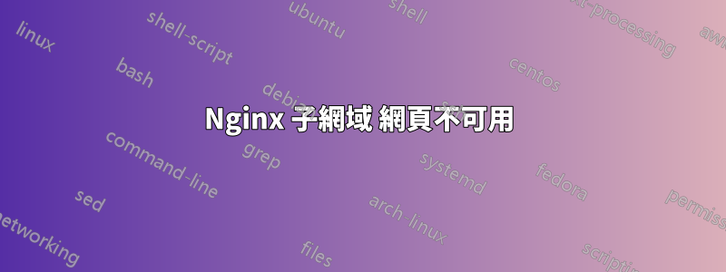Nginx 子網域 網頁不可用