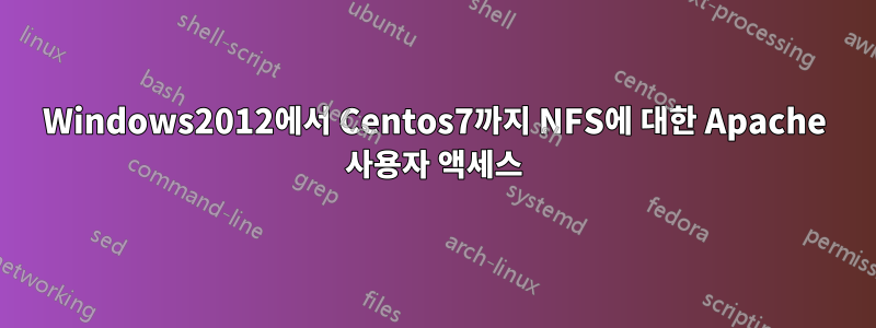 Windows2012에서 Centos7까지 NFS에 대한 Apache 사용자 액세스