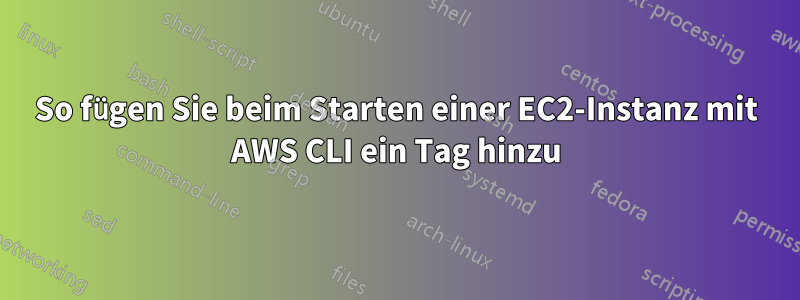 So fügen Sie beim Starten einer EC2-Instanz mit AWS CLI ein Tag hinzu