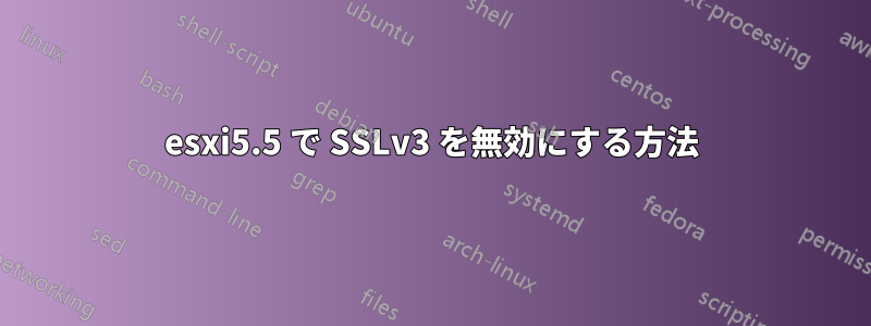 esxi5.5 で SSLv3 を無効にする方法
