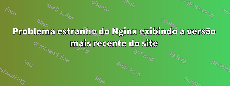 Problema estranho do Nginx exibindo a versão mais recente do site