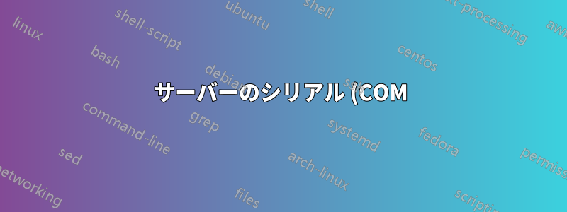 サーバーのシリアル (COM) ポートをクライアントとして使用してスイッチ コンソールに接続する方法はありますか?