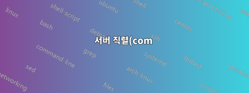 서버 직렬(com) 포트를 클라이언트로 사용하여 스위치 콘솔에 연결하는 방법이 있습니까?