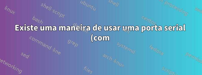 Existe uma maneira de usar uma porta serial (com) do servidor como cliente para conectar-se a um console de switch?