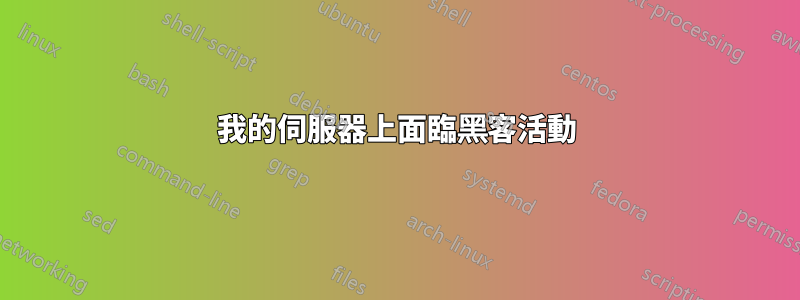 我的伺服器上面臨黑客活動