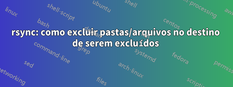 rsync: como excluir pastas/arquivos no destino de serem excluídos