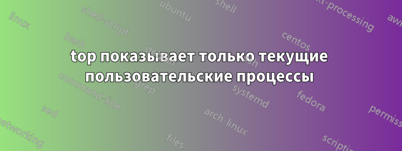 top показывает только текущие пользовательские процессы