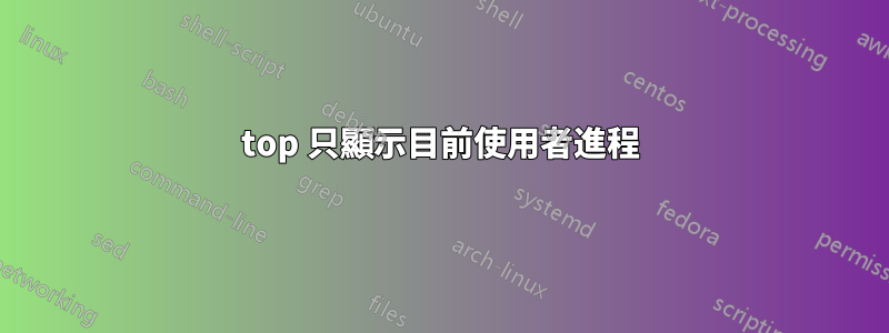 top 只顯示目前使用者進程