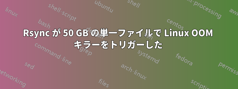 Rsync が 50 GB の単一ファイルで Linux OOM キラーをトリガーした