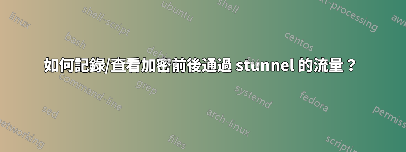 如何記錄/查看加密前後通過 stunnel 的流量？