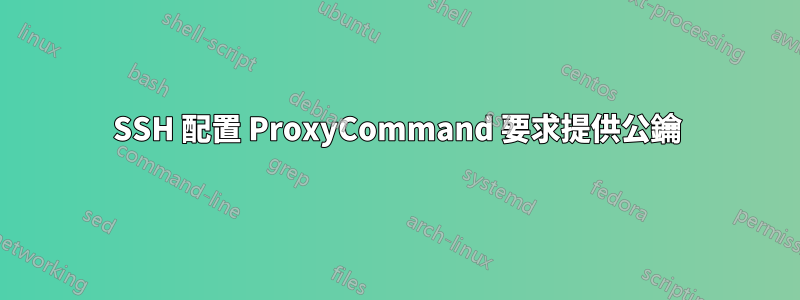 SSH 配置 ProxyCommand 要求提供公鑰