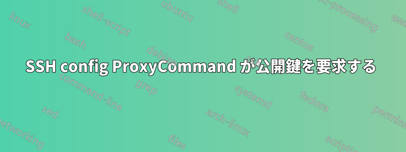 SSH config ProxyCommand が公開鍵を要求する