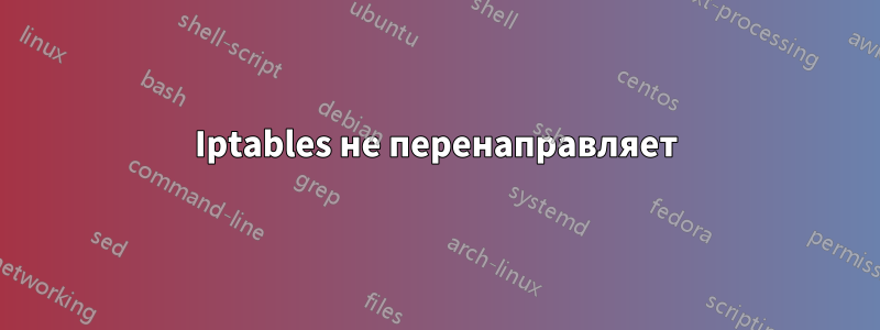Iptables не перенаправляет