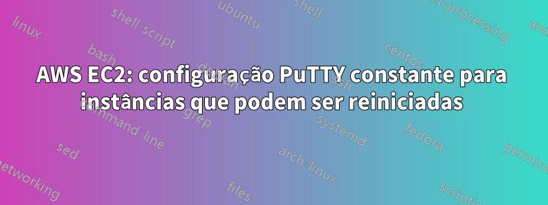 AWS EC2: configuração PuTTY constante para instâncias que podem ser reiniciadas