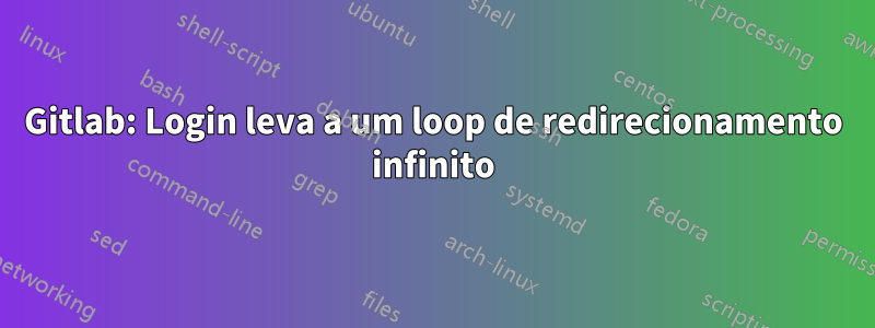 Gitlab: Login leva a um loop de redirecionamento infinito