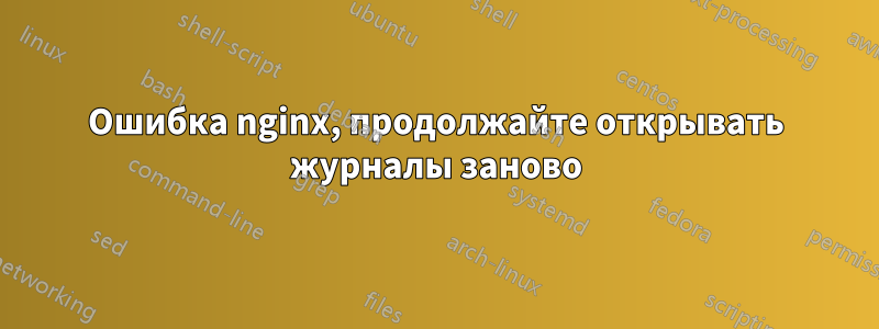 Ошибка nginx, продолжайте открывать журналы заново