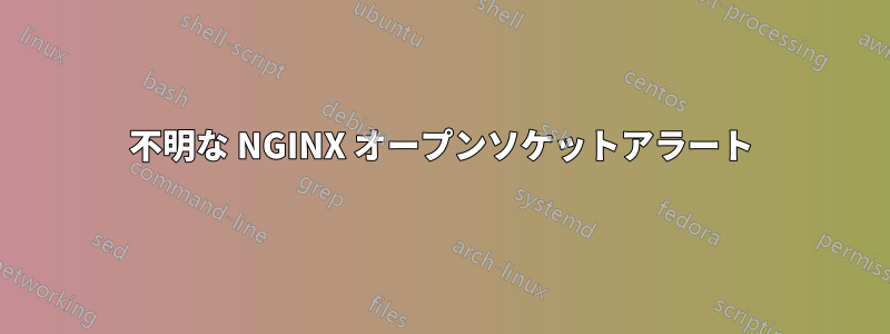 不明な NGINX オープンソケットアラート