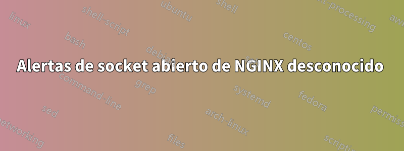 Alertas de socket abierto de NGINX desconocido