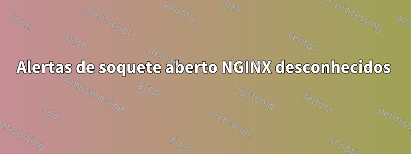 Alertas de soquete aberto NGINX desconhecidos