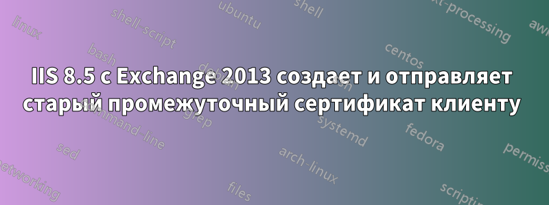 IIS 8.5 с Exchange 2013 создает и отправляет старый промежуточный сертификат клиенту