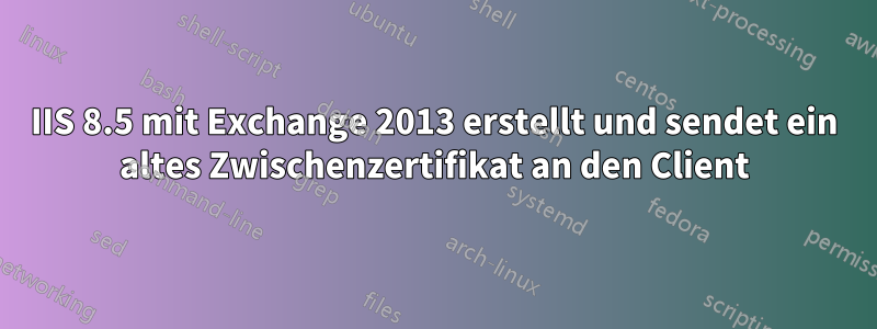 IIS 8.5 mit Exchange 2013 erstellt und sendet ein altes Zwischenzertifikat an den Client