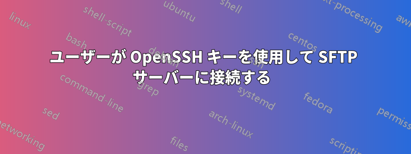 ユーザーが OpenSSH キーを使用して SFTP サーバーに接続する