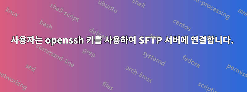 사용자는 openssh 키를 사용하여 SFTP 서버에 연결합니다.