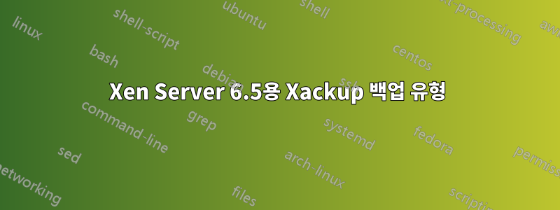 Xen Server 6.5용 Xackup 백업 유형