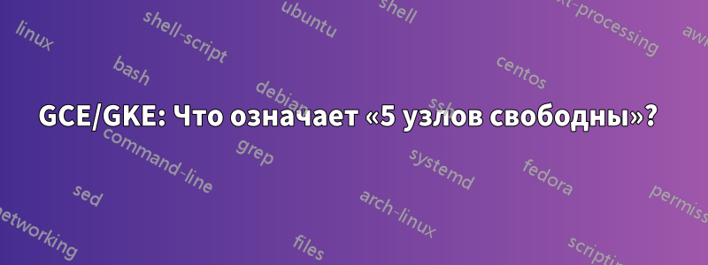GCE/GKE: Что означает «5 узлов свободны»?