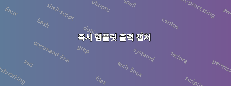 즉시 템플릿 출력 캡처