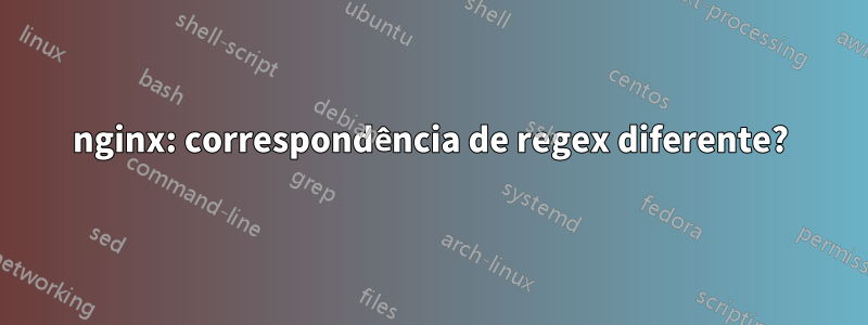 nginx: correspondência de regex diferente?