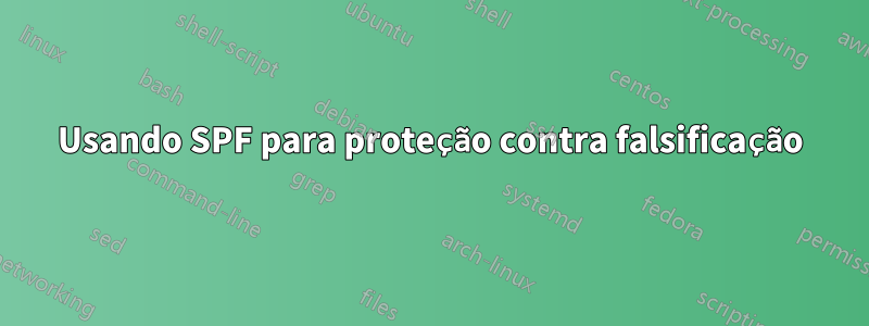 Usando SPF para proteção contra falsificação