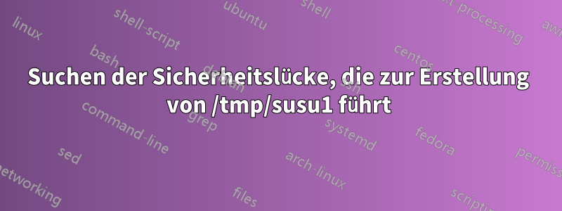 Suchen der Sicherheitslücke, die zur Erstellung von /tmp/susu1 führt