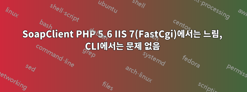 SoapClient PHP 5.6 IIS 7(FastCgi)에서는 느림, CLI에서는 문제 없음