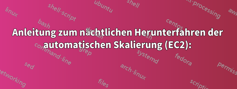 Anleitung zum nächtlichen Herunterfahren der automatischen Skalierung (EC2):