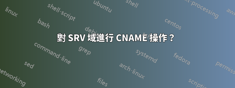 對 SRV 域進行 CNAME 操作？