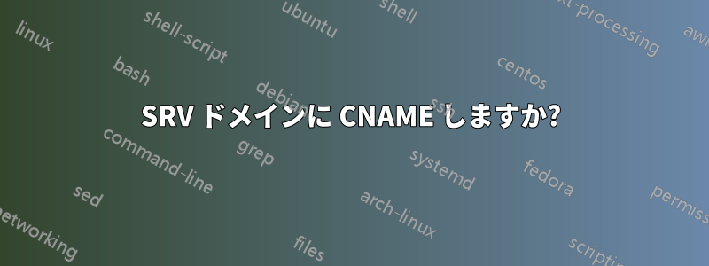 SRV ドメインに CNAME しますか?