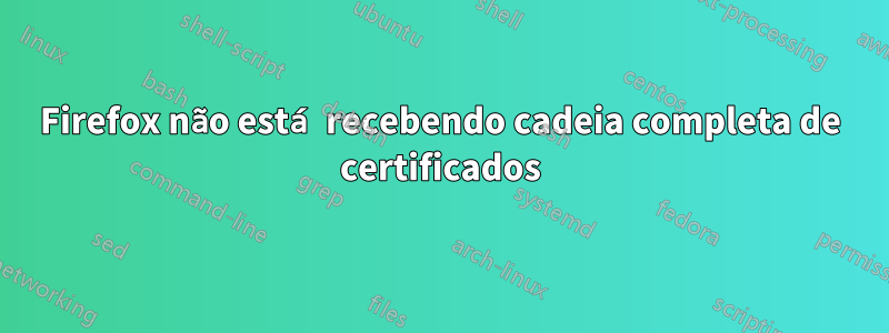 Firefox não está recebendo cadeia completa de certificados