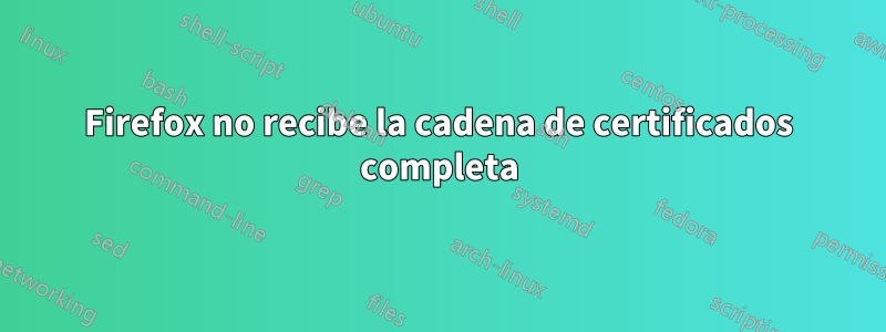 Firefox no recibe la cadena de certificados completa