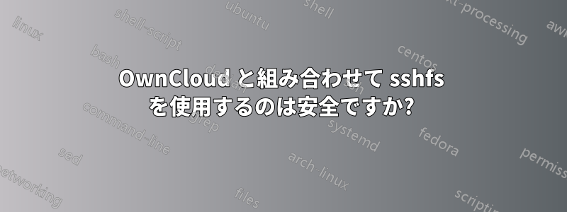 OwnCloud と組み合わせて sshfs を使用するのは安全ですか?