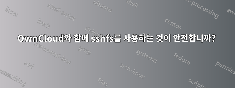 OwnCloud와 함께 sshfs를 사용하는 것이 안전합니까?