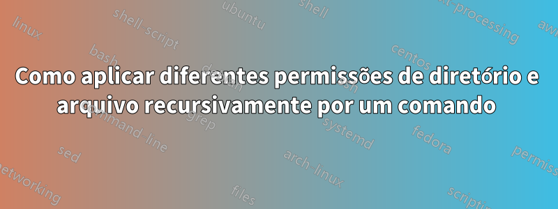 Como aplicar diferentes permissões de diretório e arquivo recursivamente por um comando