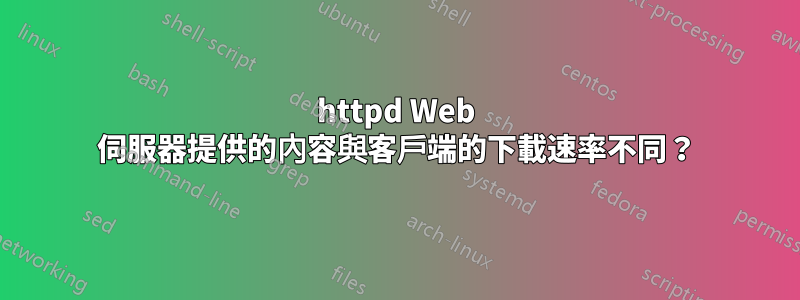 httpd Web 伺服器提供的內容與客戶端的下載速率不同？