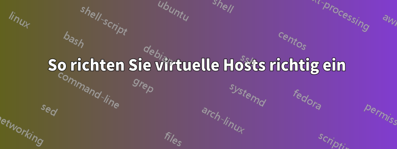 So richten Sie virtuelle Hosts richtig ein