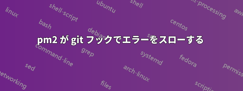 pm2 が git フックでエラーをスローする