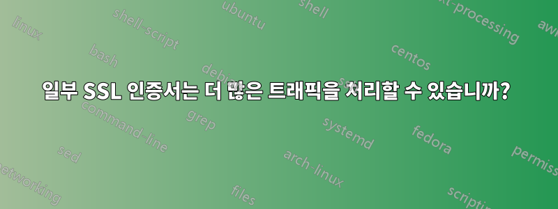 일부 SSL 인증서는 더 많은 트래픽을 처리할 수 있습니까?