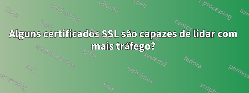 Alguns certificados SSL são capazes de lidar com mais tráfego?