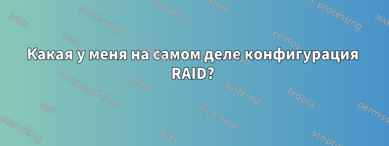 Какая у меня на самом деле конфигурация RAID?